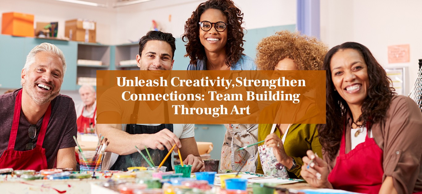Corporate team building art session